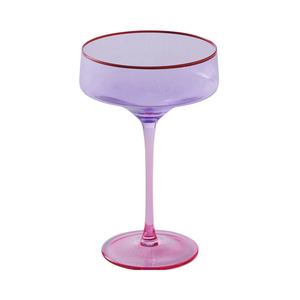 Kip Co: Lilac Colour Block Margarita Glass 2P Set | Kip & Co