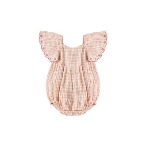 Roxy Romper || Petal Gingham - Petal | Rylee + Cru