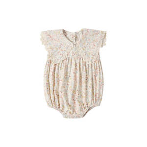 Porter Romper || Summer Garden - Ivory | Rylee + Cru