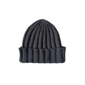 Products: Merino Blend Rib Knit Beanie - Charcoal | Grown