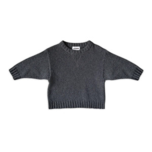 Merino Blend Knit Pullover - Charcoal | Grown
