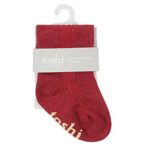 Toshi: Organic Socks Knee Dreamtime - Rosewood