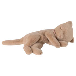Play: Sleeping Kitten Plush Small - Cream Peach | Maileg