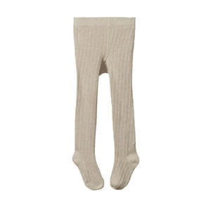 Tights Socks: ORGANIC COTTON TIGHTS - Oatmeal Marl | Nature Baby