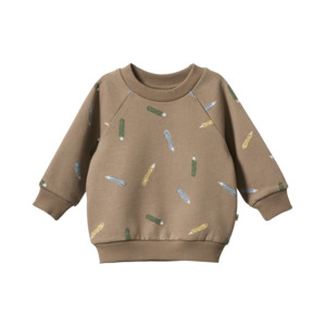 EMERSON SWEATER - Pencil Print | Nature Baby