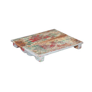 Care 1: Coloured Vintage Wooden Tray - Bajot | Barron Imports