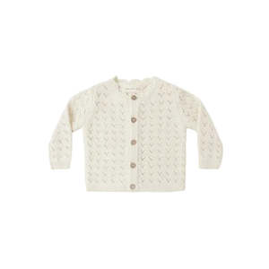 Scalloped Cardigan || Natural - Natural | Quincy Mae