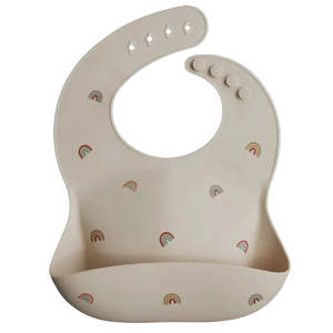 Mushie: Silicone Baby Bib - Rainbow | Mushie