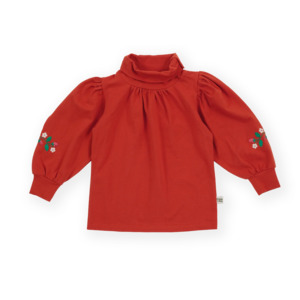 Goldie And Ace: Sofia Strawberry Puff Sleeve Skivvy | Goldie and Ace