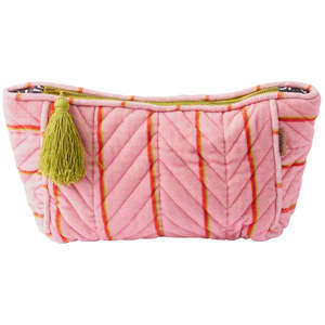 Kip Co: Wategos Soiree Stripe Velvet Toiletry Bag | Kip & Co