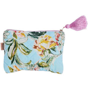 Kip Co: Somerset Blue Velvet Cosmetics Purse | Kip & Co