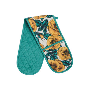 Kip Co: Golden Peony Double Oven Mitt | Kip & Co