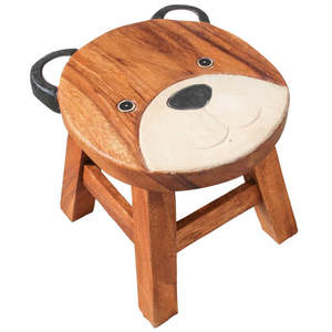 Care 1: Wooden Kids Stool – Shaped Bear | Barron Imports
