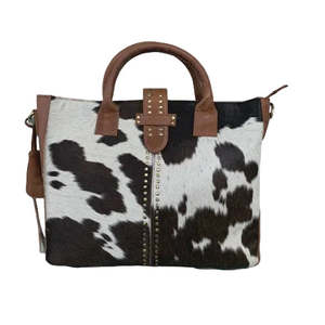 Care 1: Amy-Lee Tote Bag - Brown & White | Watson & Dods