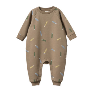 LONG SLEEVE JUNO ROMPER - Pencil Print | Nature Baby