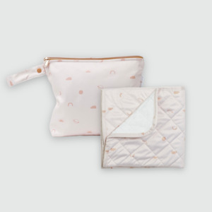 Luxe Change Mat + Medium Wet Bag - Sky High