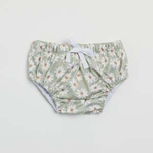 Swim Nappies: Reusable Swim Nappy - Wild Daisy Sea Mist Green