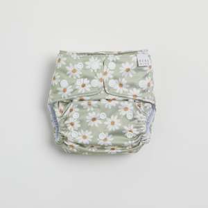 Premium Pocket Cloth Nappies: V2 Premium Pocket Cloth Nappy - Wild Daisy Sea mist Green