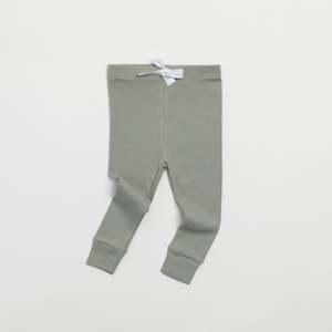 Organic Basics 1: Organic Ribbed Legging - Pistachio