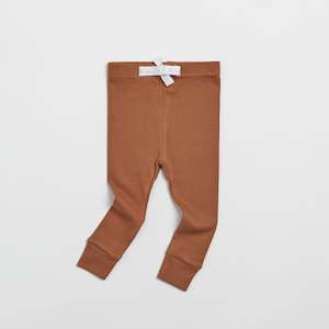 Organic Basics 1: Organic Ribbed Legging - Clay