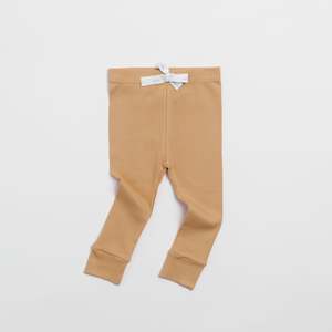 Organic Basics 1: Organic Ribbed Legging - Sand