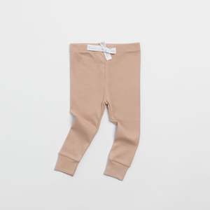 Organic Basics 1: Organic Ribbed Legging - Dusky Primrose