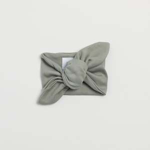 Headbands: Organic Ribbed Headband - Pistachio