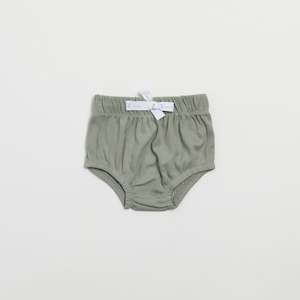 Organic Cotton Bloomer: Organic Ribbed Bloomer - Pistachio
