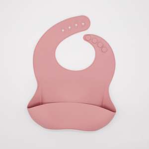 Silicone Bibs: Silicone Bib - Dusky Pink