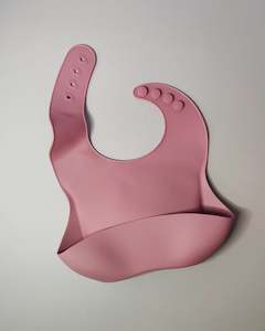 Clearance: SAMPLE - Silicone Bib - Dusky Pink