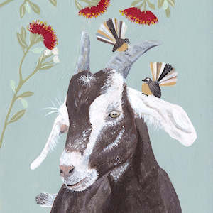 Kate Cowan: Art print - Giddy Goat