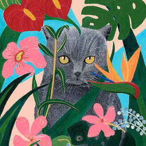 Kate Cowan: Art print - Brat Cat Muffin