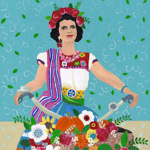 Kate Cowan: Art print - Belle On A Bike