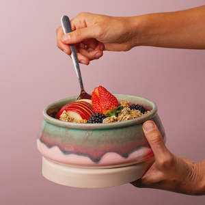 Small Ceramic Travel Bowl | Pink Flamingo