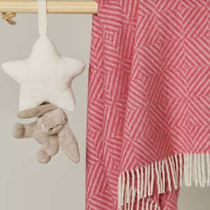 Winter Warmers: Pink Diamond 100% Merino Baby Blanket