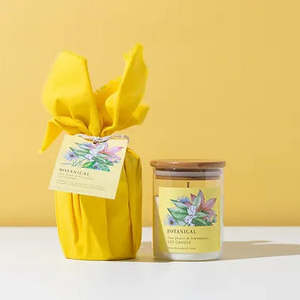 Candles Incense Diffusers: Gift Wrapped Lime Blossom + Lemongrass Soy Candle