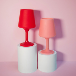 Cherry + Blush swepp silicone unbreakable wine glasses