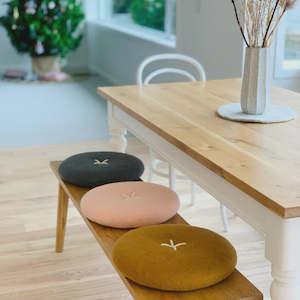 Cushions Blankets Throws: Felt Button Cushions - 40cm