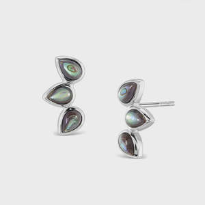 Earrings 1: Sterling Silver | Paua Petal Studs