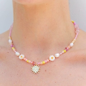 Necklaces: Peach Sun Necklace