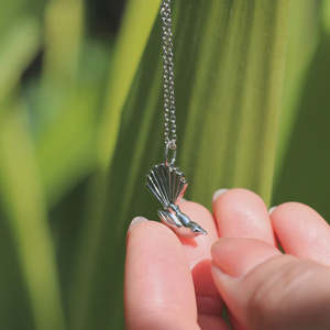 Necklaces: Piwakawaka Necklace | Gold or Silver