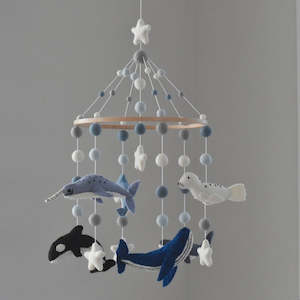 Childrens Decor: Ocean Animals Mobile