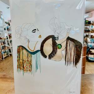 Wall Art: NATALIE KERE \WAHINE+TANE MATIKE