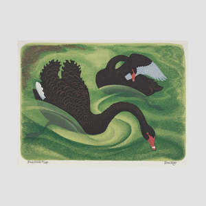 Art Stationary: EILEEN MAYO | A3 Print - Black Swans