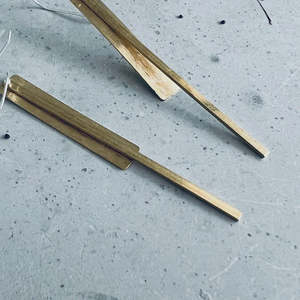 Twigg Jewellery | Brass Rod Earrings