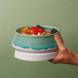 Large | Glacier Ceramic Travel Bowl