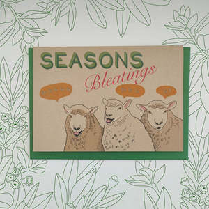 C H R I S T M A S: Greeting card - Seasons Bleatings