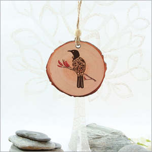 C H R I S T M A S: Wood Slice Ornament | Filigree Tui