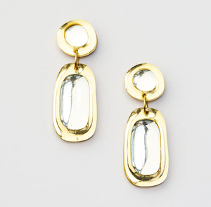 Earrings 1: Jelly Drop Earrings - Gold / Silver