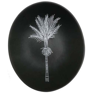 Ceramics: Jo Luping Design | Porcelain Bowl | Nikau White on Black